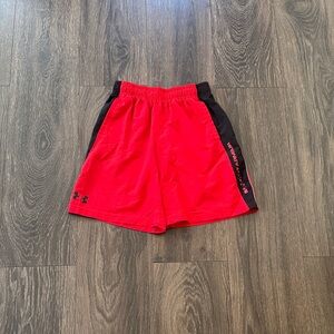 Under Armour Red and Black Sports Shorts